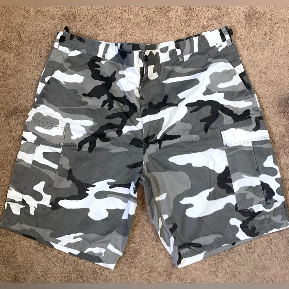 Men's Camouflage Cargo Shorts Military XXL